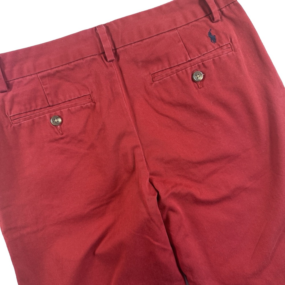 Polo Ralph Lauren Chino Pants Boys 16 Red Straight Leg Cotton‎ Twill Preppy